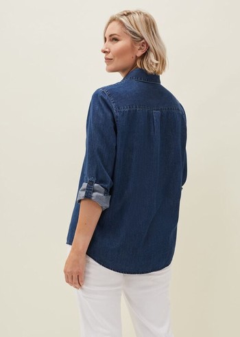 Phase Eight Zen Denim Over Shirts Indigo Canada | PYLGIB-248